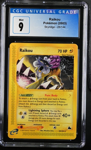 Raikou #28 - [Graded CGC 9] Skyridge (SK)