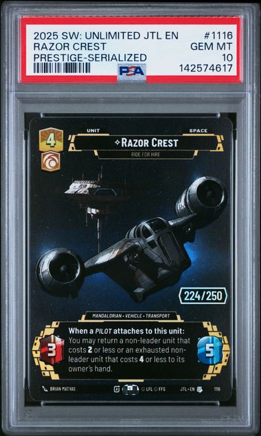 Razor Crest - Ride For Hire (Serialized) #1116 - [Graded PSA 10] Jump to Lightspeed (JTL)