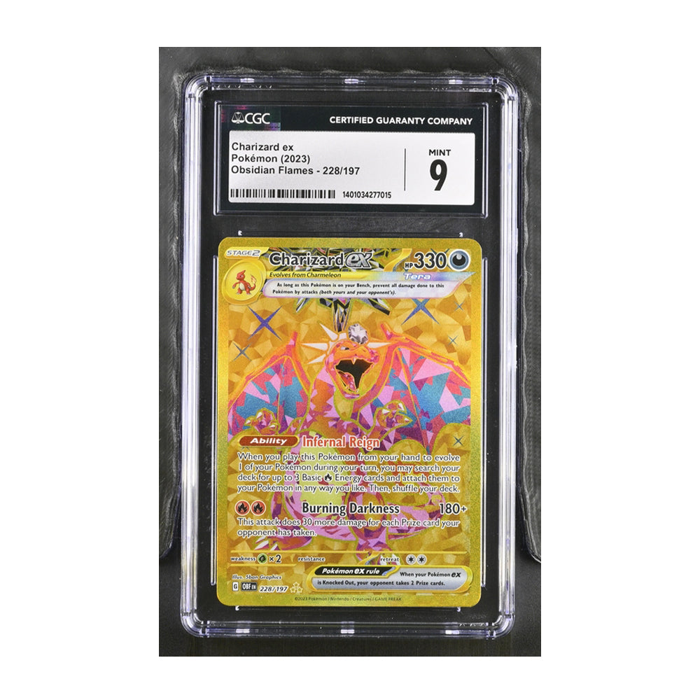 Charizard ex - [Holo, Graded CGC 9] - 228/197 - SV03: Obsidian Flames