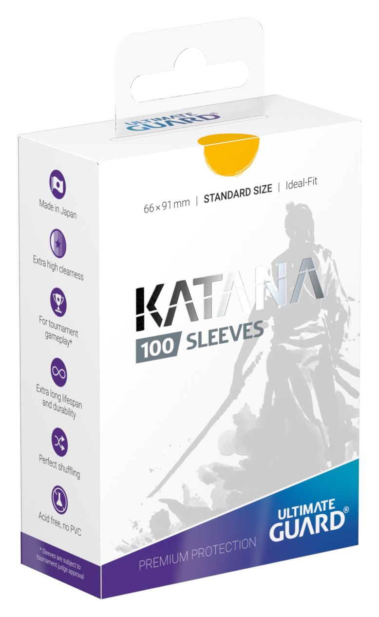 Katana Standard Size Sleeves - Yellow (100-Pack) - Ultimate Guard Card Sleeves