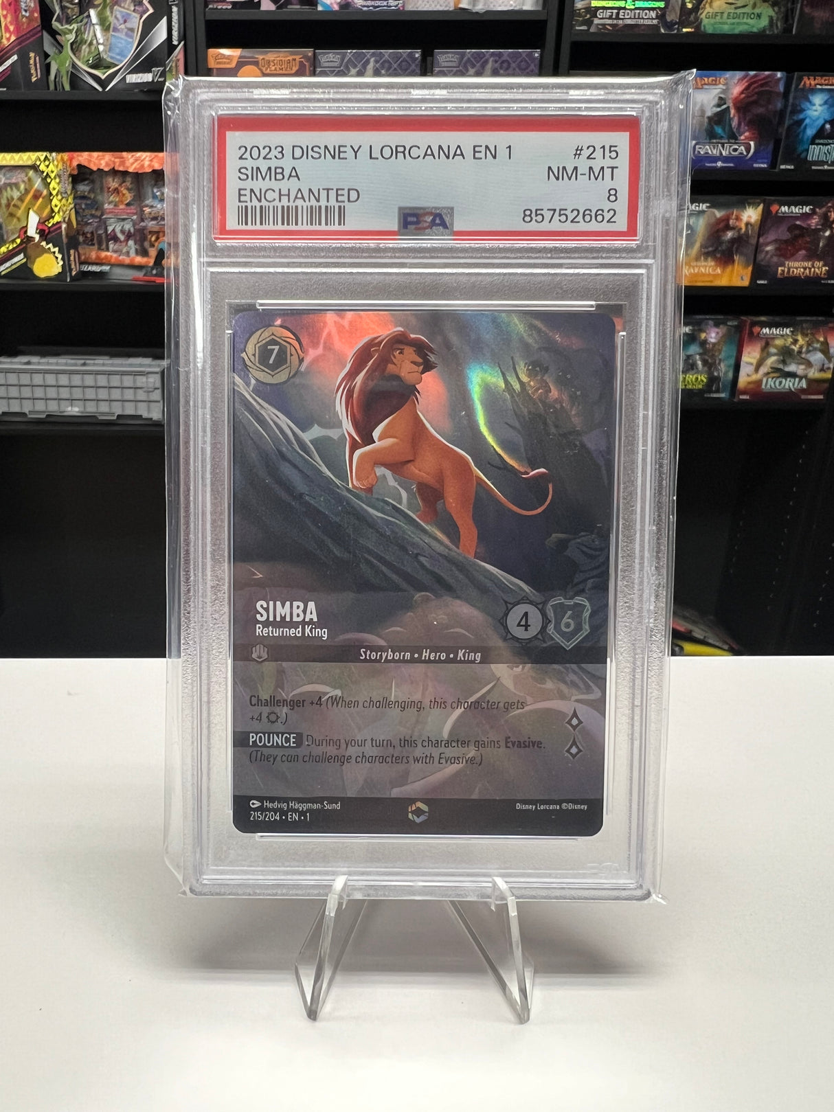 Simba - Returned King - [Foil, Enchanted, Graded PSA 8] The First Chapter (1)