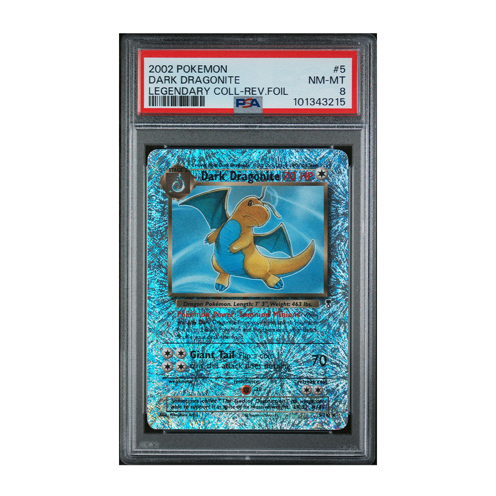 Dark Dragonite - [Reverse Holo, Graded PSA 8] Legendary Collection (LC)