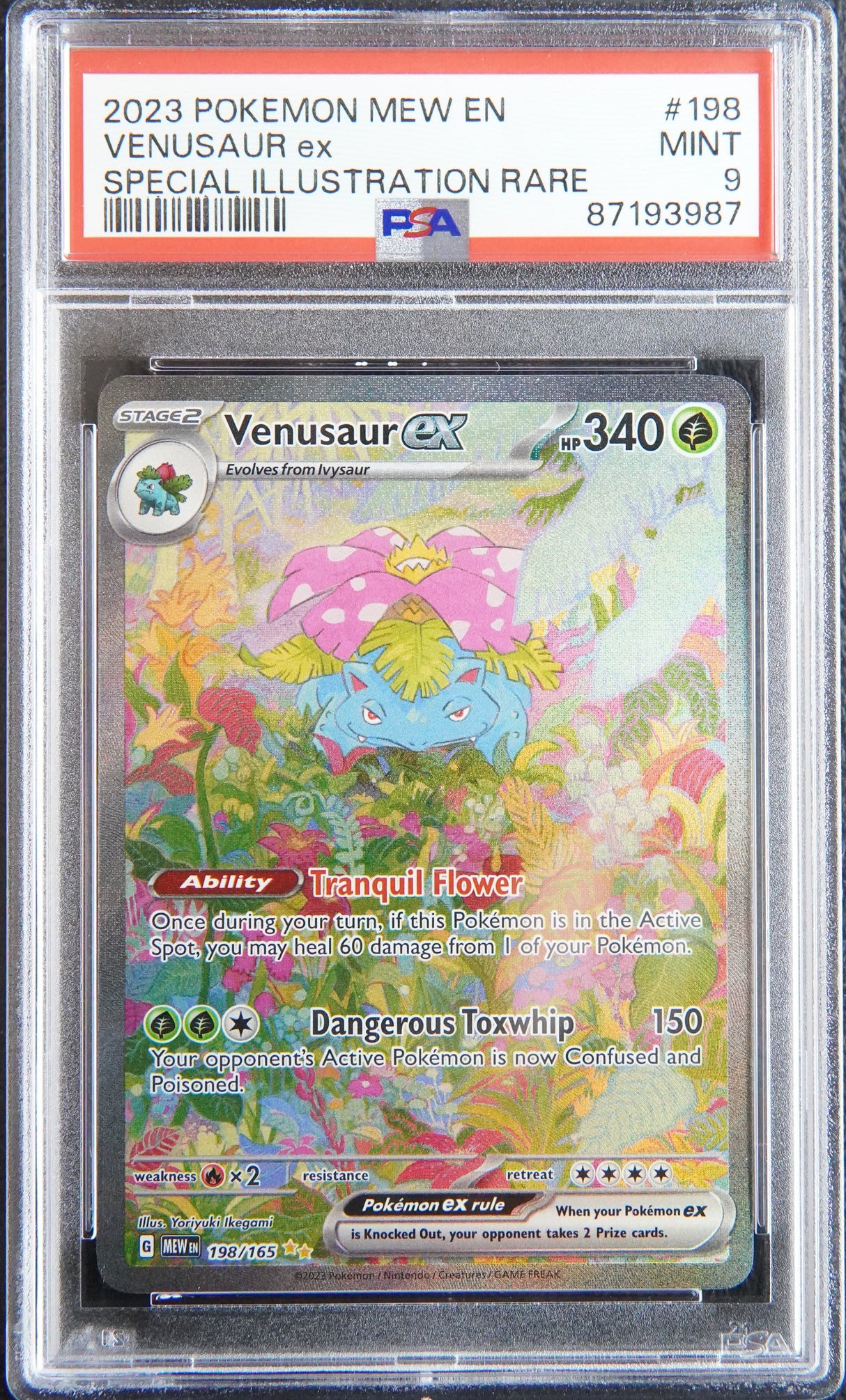 Venusaur Ex- [Holo, Graded PSA 9] -  198/165 - SV: Scarlet & Violet 151 (MEW)