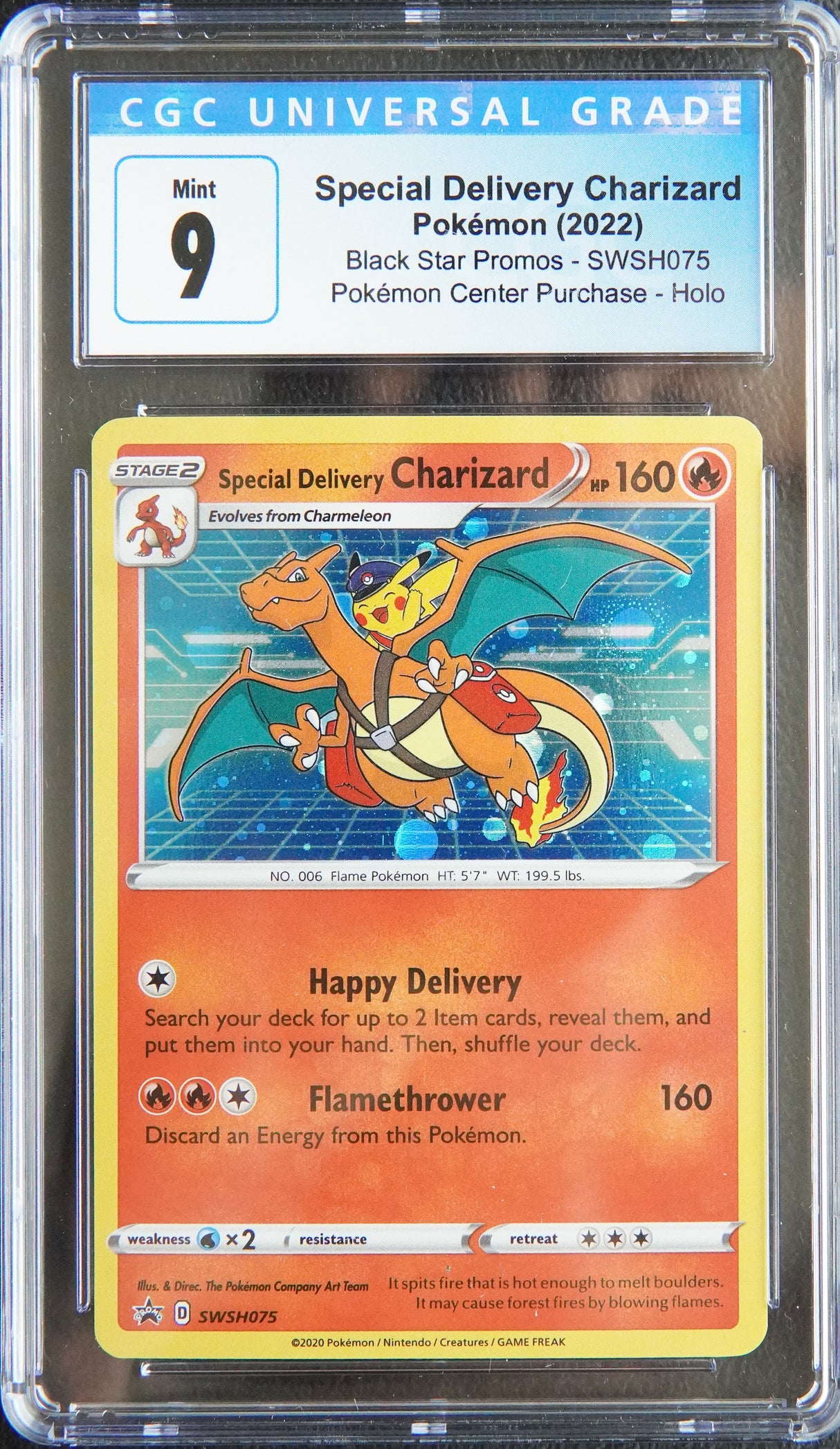 Special Delivery Charizard - SWSH075 - [Holo, Graded CGC 9] SWSH: Sword & Shield Promo Cards (SWSD)