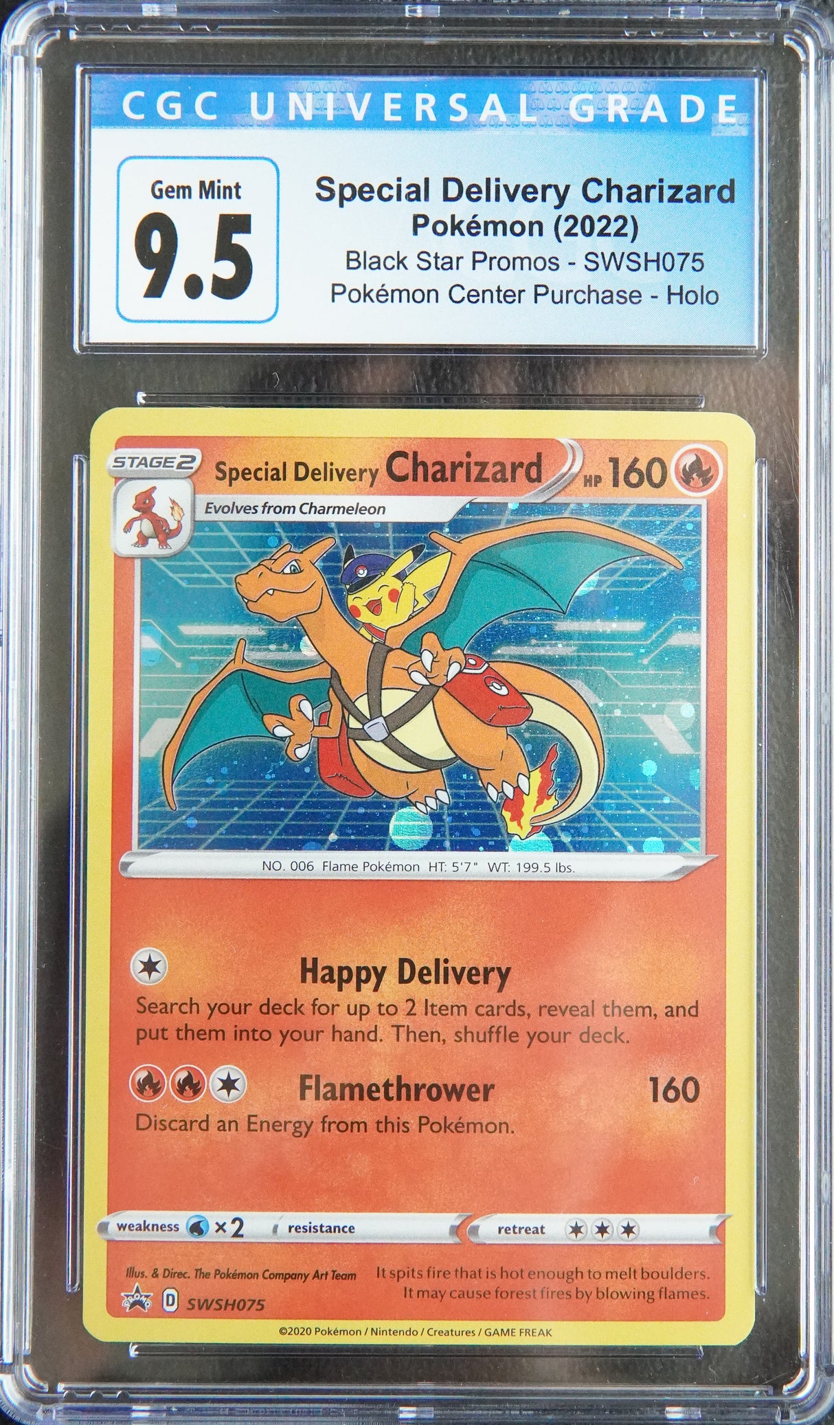 pokémon tcg special delivery charizard promo card Special Delivery Charizard - SWSH075