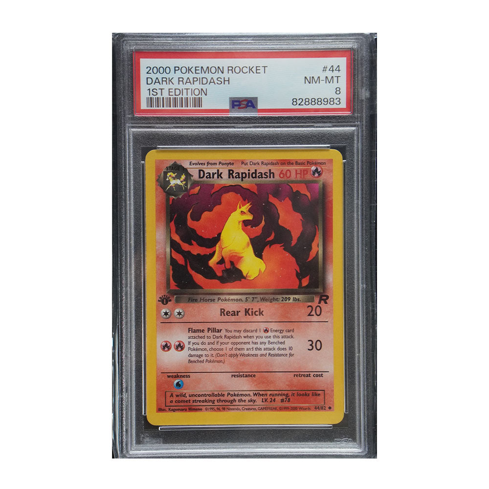 Dark Rapidash [1st Edition, Graded PSA 8] - Team Rocket (TR)