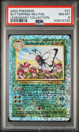 Butterfree #21 - [Reverse Holo, Graded PSA 8] Legendary Collection