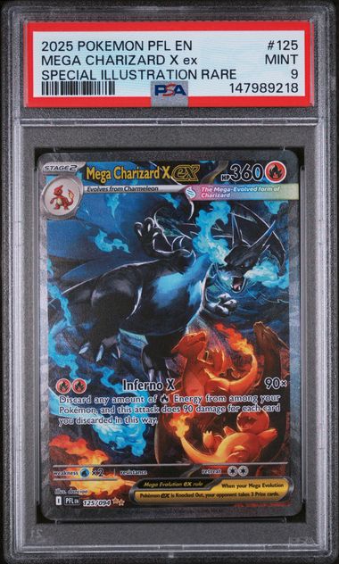 Mega Charizard X ex #125 - [Graded PSA 9] ME02: Phantasmal Flames (PFL)