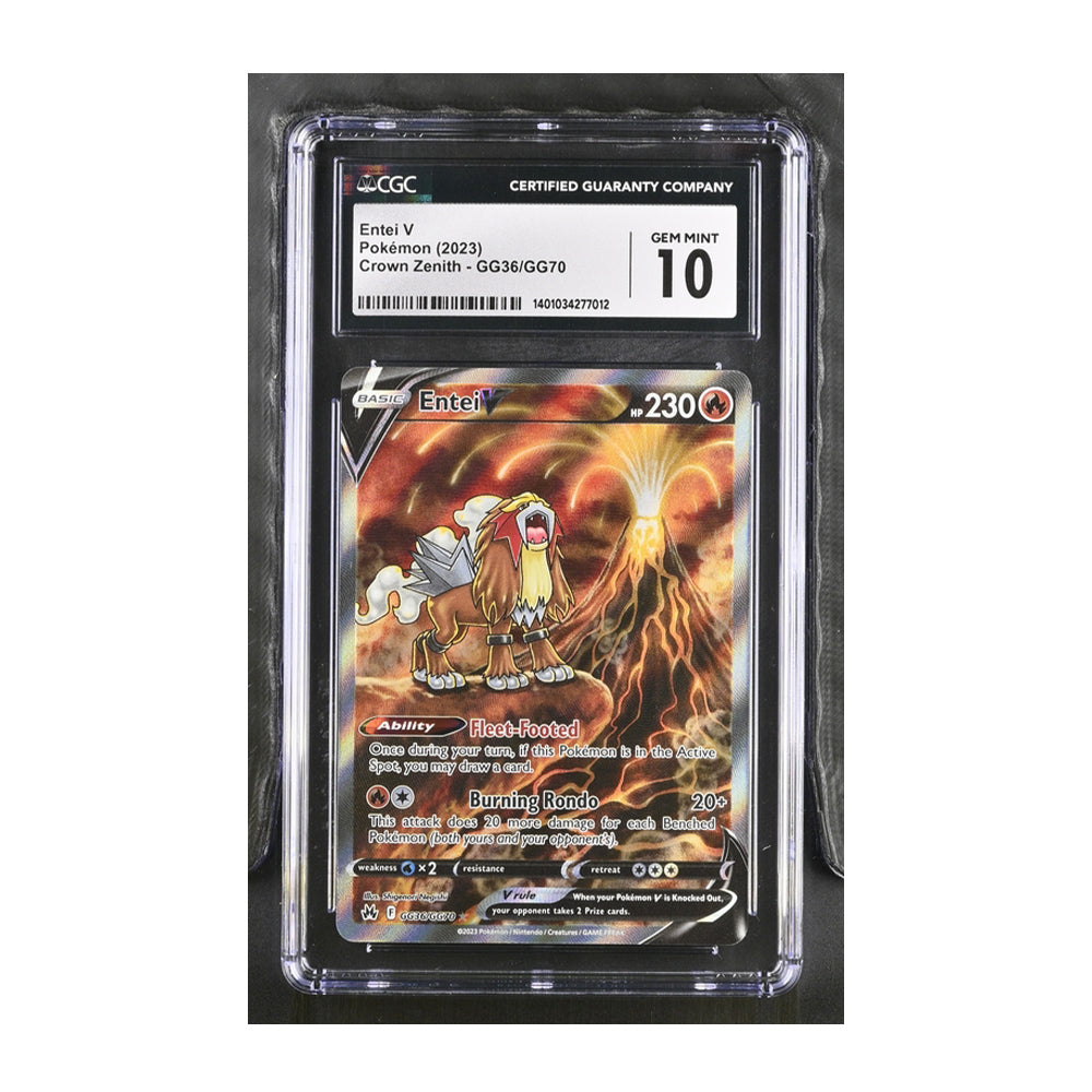 Entei V (GG36/GG70) - [Holo, Graded CGC 10] Crown Zenith: Galarian Gallery (CRZ:GG)