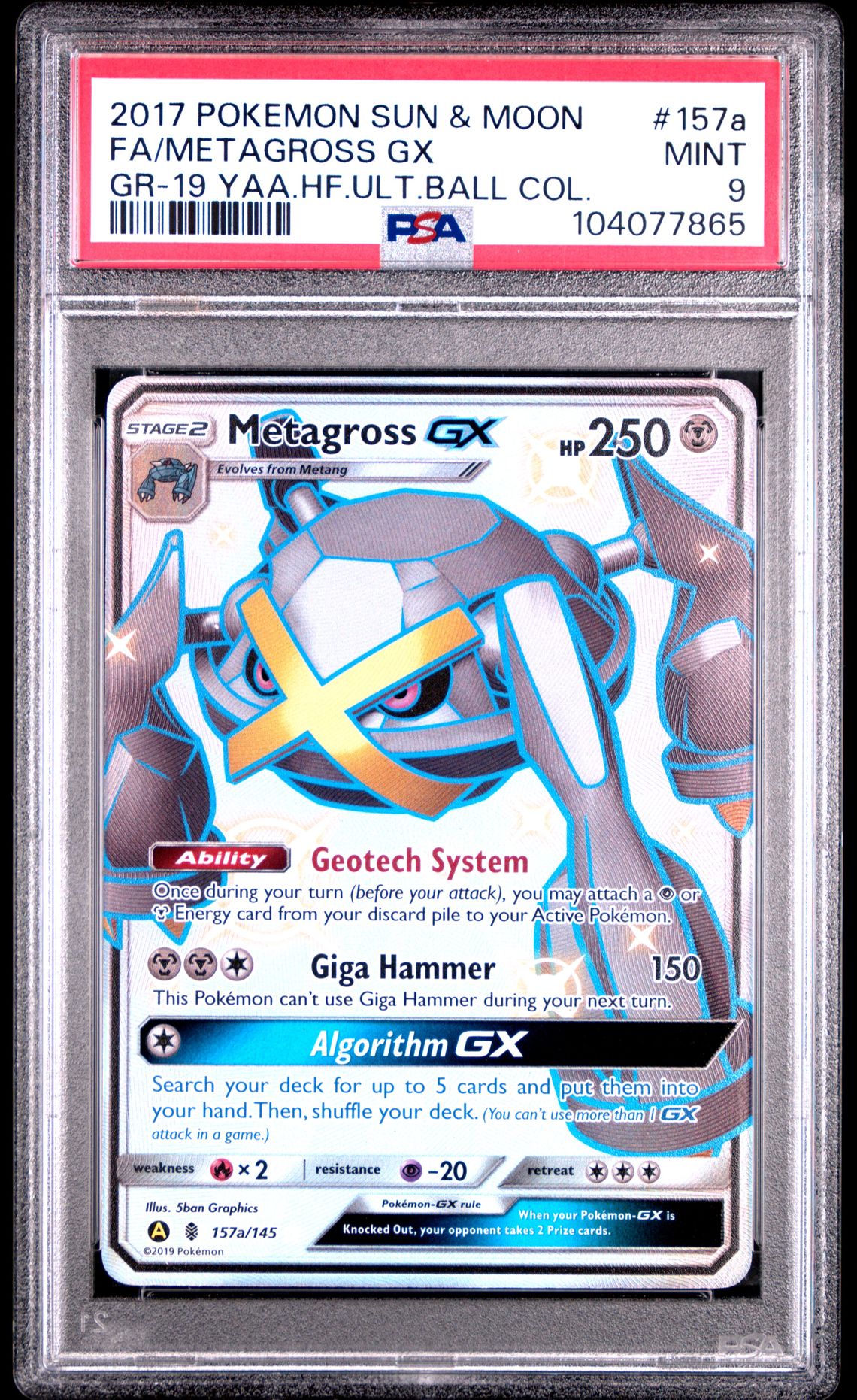 Metagross GX #157a - [Graded PSA 9] Sun & Moon Guardians Rising