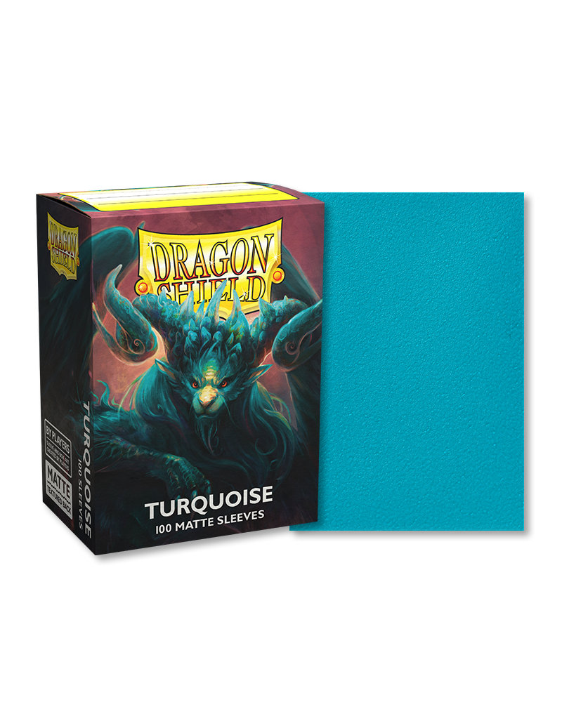 Dragon Shield Deck Protector Sleeves - Matte Turquoise (100 Count)