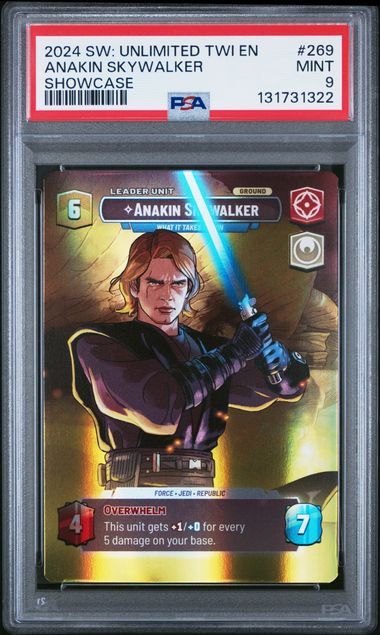 Anakin Skywalker #269 - [Graded PSA 9] What it Takes to Win (Showcase) - Twilight of the Republic (TWI)
