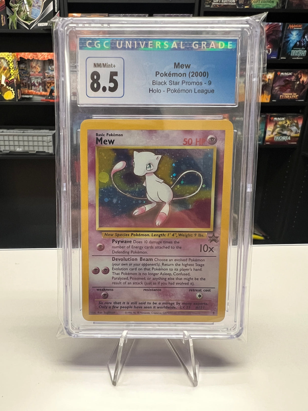 Mew (9) - [Holo, Graded CGC 8.5] WoTC Promo (PR)