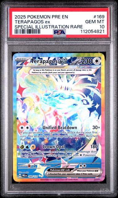 Terapagos ex #169 - [Graded PSA 10] SV: Prismatic Evolutions (PRE)