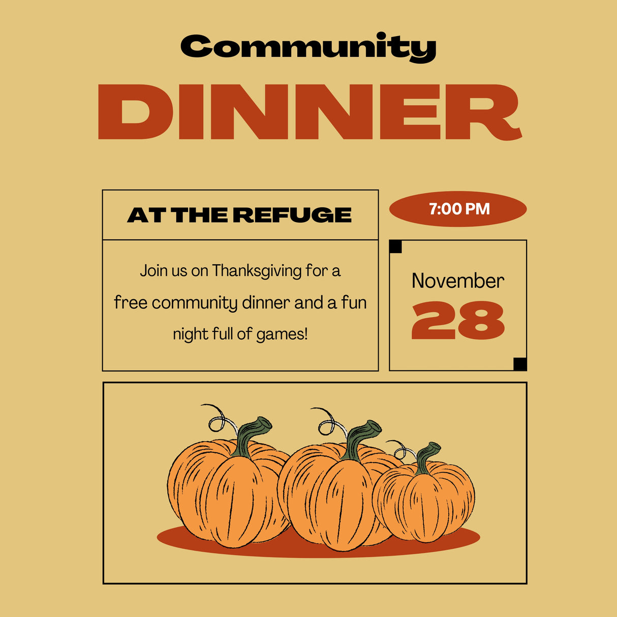 Community Dinnner @ The Refuge