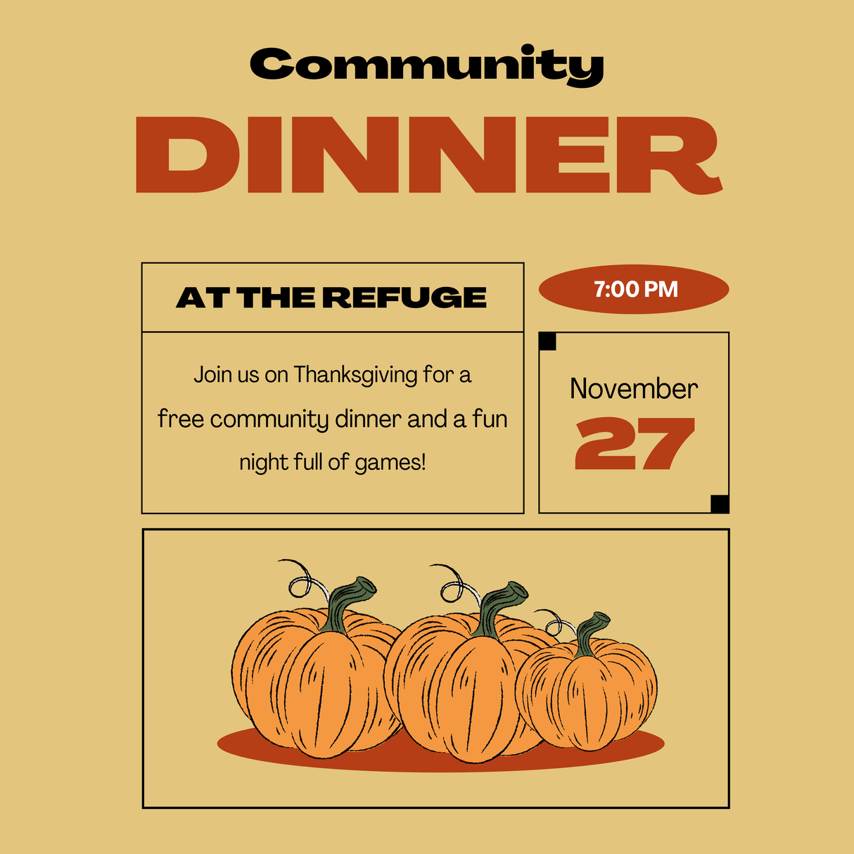 Community Dinner @ The Refuge