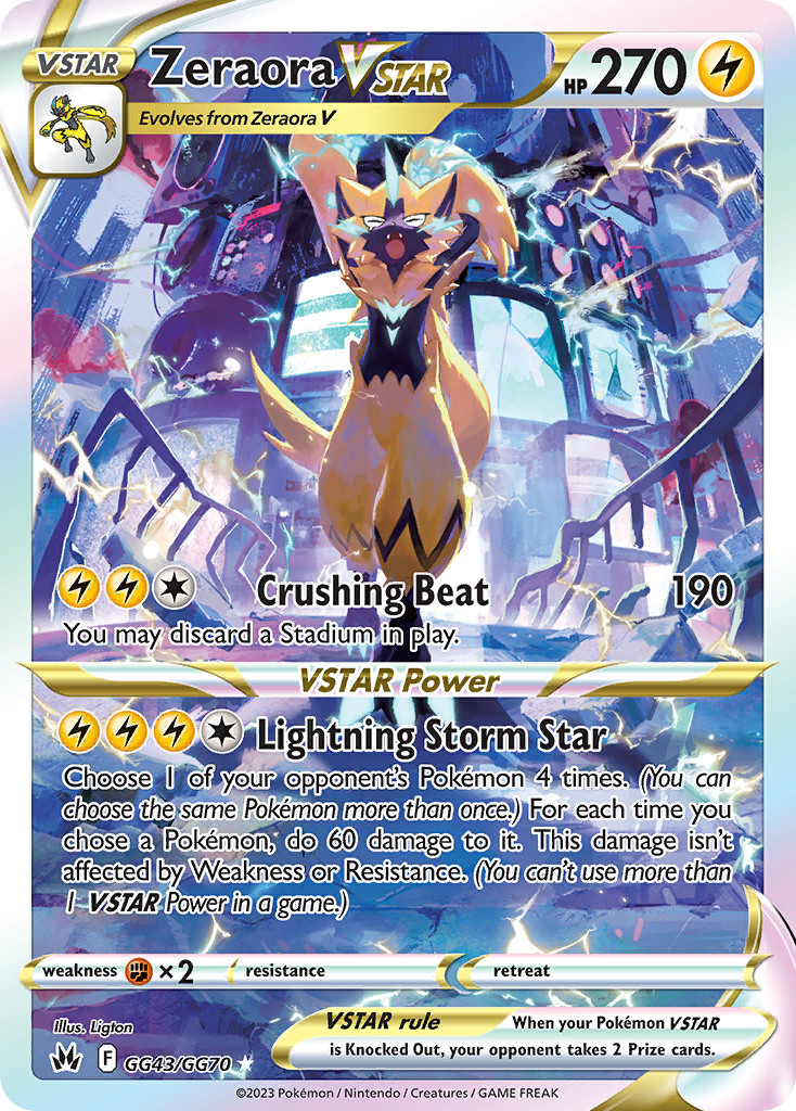 Zeraora VSTAR (GG43/70) - [Gallery Holo] Crown Zenith Galarian Gallery (CRZ:GG)