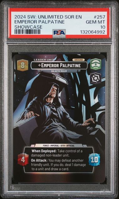 Emperor Palpatine - Galactic Ruler (Showcase) - [Graded PSA 10] Spark of Rebellion (SOR)