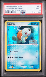 Squirtle-Rev.foil #63 - [PSA Graded 9] Crystal Guardians - Front