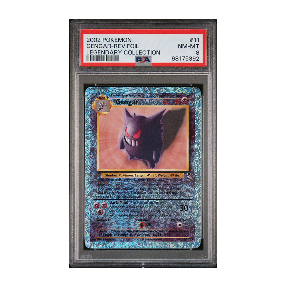 Gengar - [Reverse Holo, Graded PSA 8] Legendary Collection (LC)