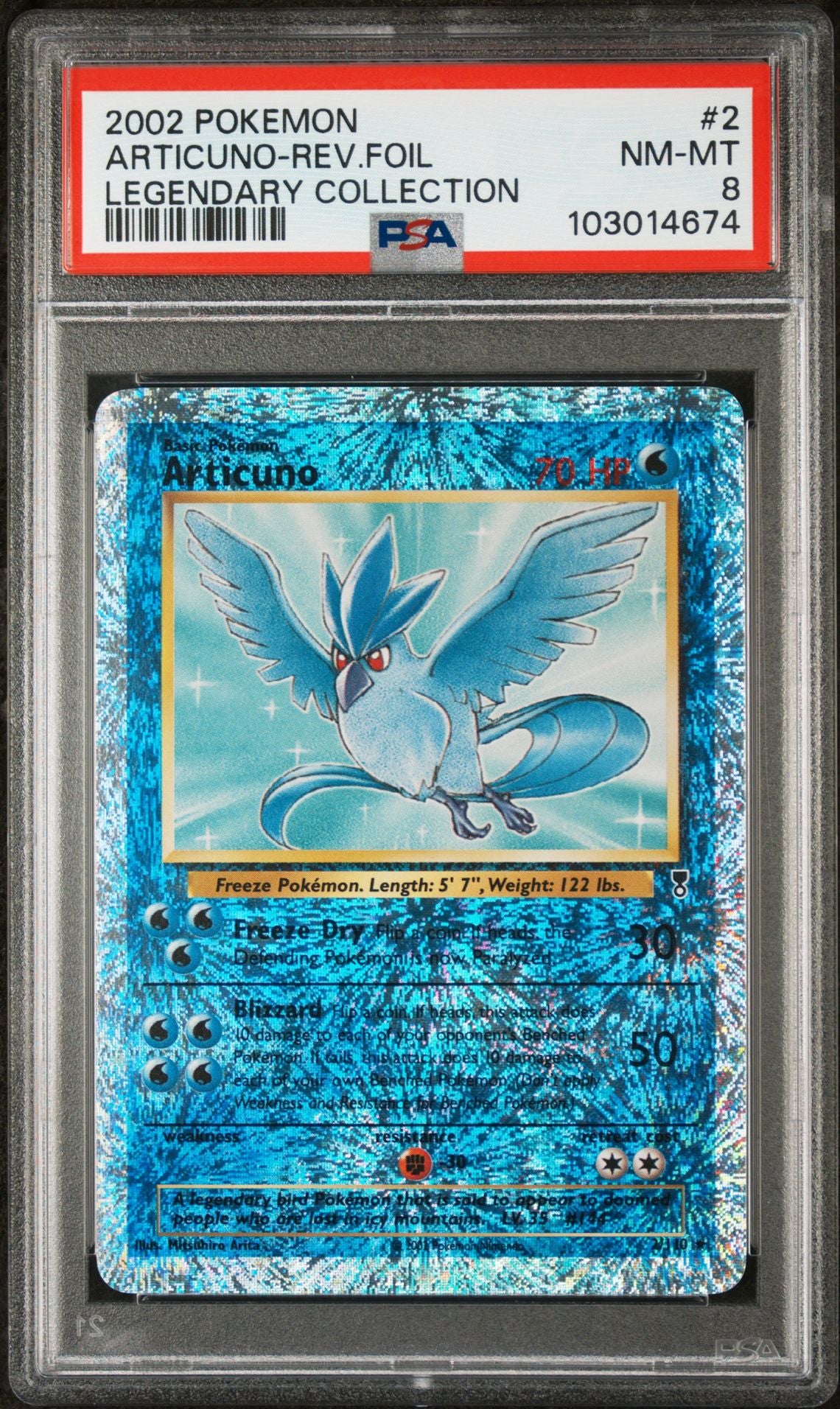 Articuno #2 - [Reverse Holo, Graded PSA 8] Legendary Collection