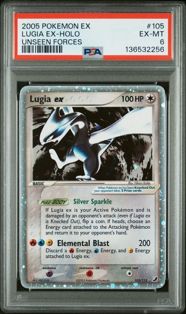 Lugia ex #105 - [Graded PSA 6] Unseen Forces (UF)