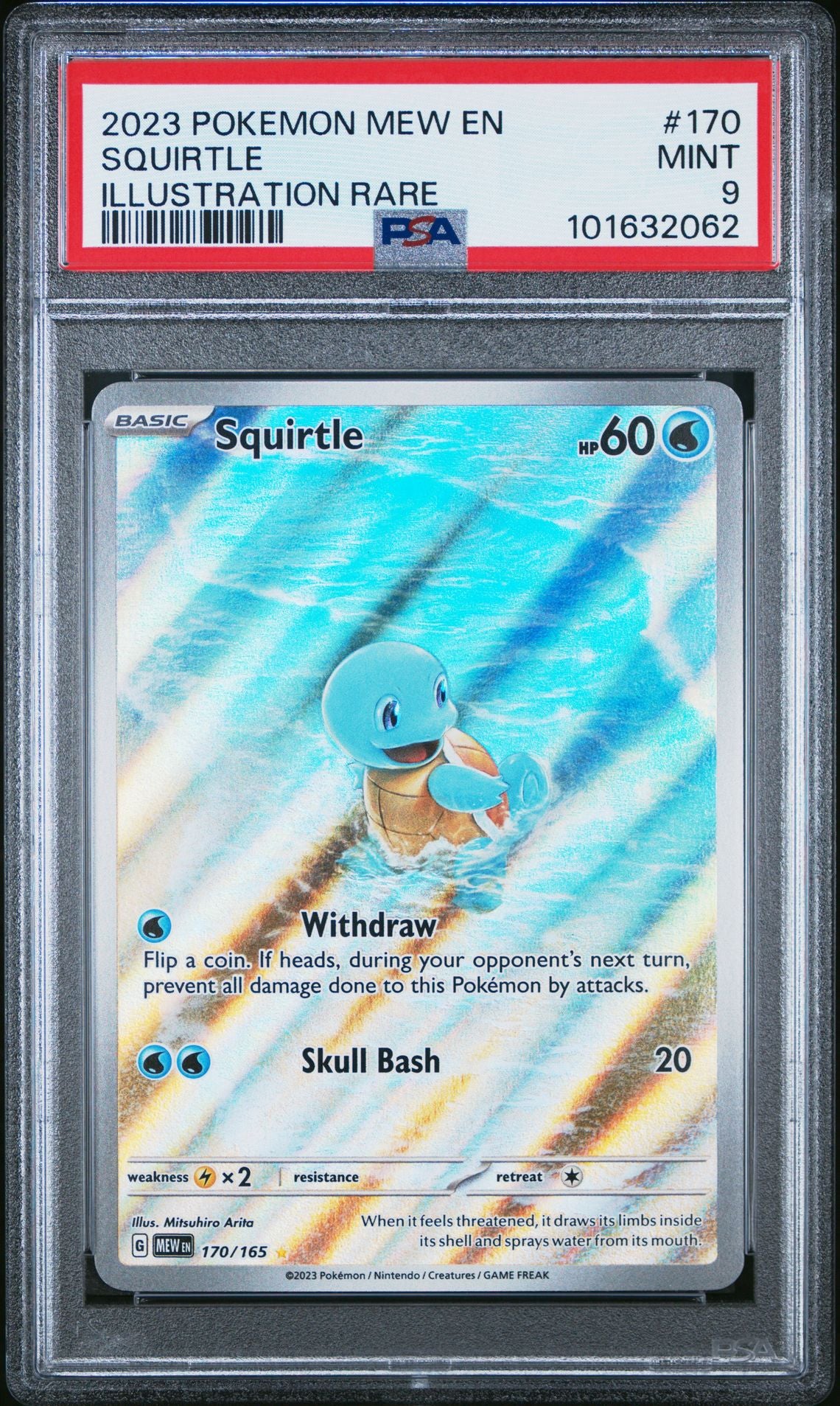 Squirtle Illustration Rare #170 - [Graded PSA 9] Scarlet Violet 151 (Mew)