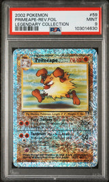 Primeape #59 - [Reverse Holo, Graded PSA 9] Legendary Collection
