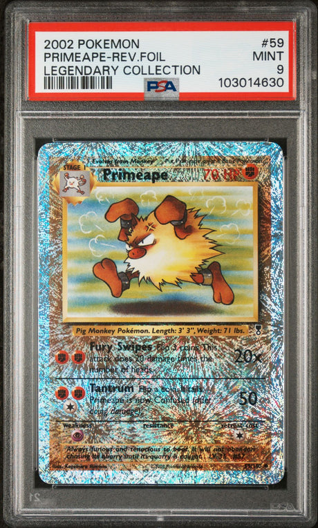 Primeape #59 - [Reverse Holo, Graded PSA 9] Legendary Collection