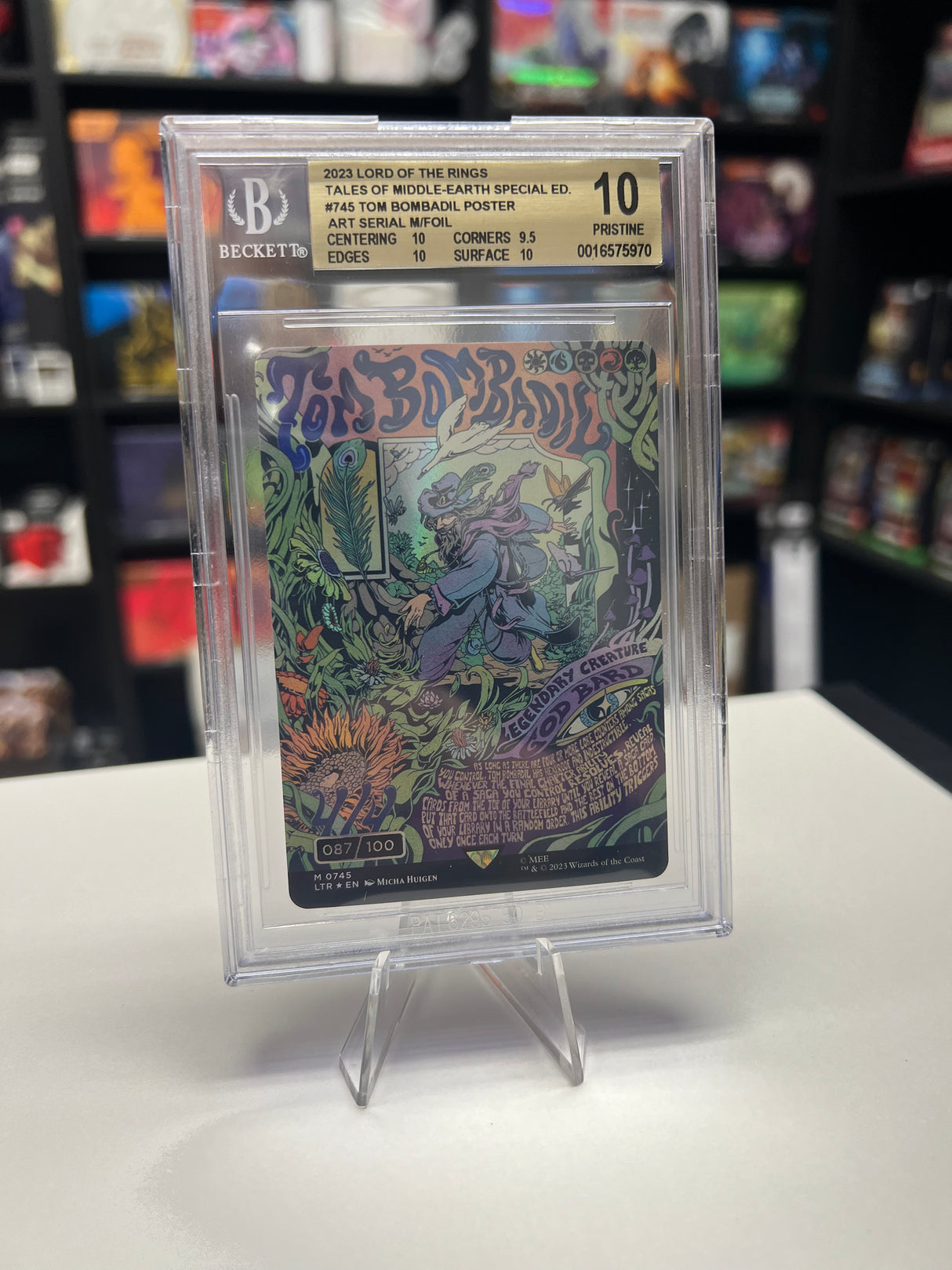 Tom Bombadil - [Foil, Borderless Poster, Serialized 87, Graded 10] The Lord of the Rings: Tales of Middle-earth (LTR)