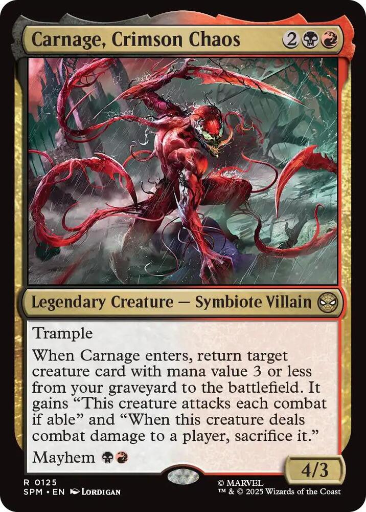 Carnage, Crimson Chaos (125) - [Foil] Marvel's Spider-Man (SPM)