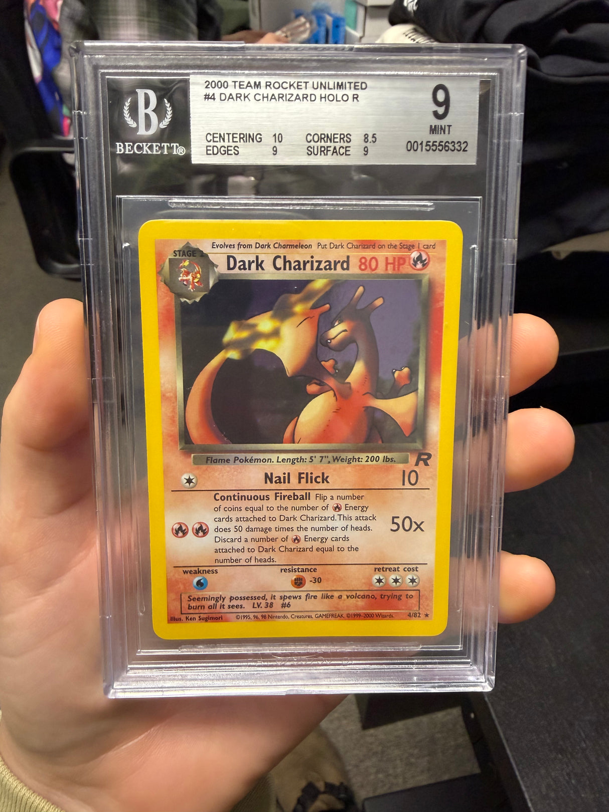 Dark Charizard #4- [Graded BGS 9] Team Rocket (TR)