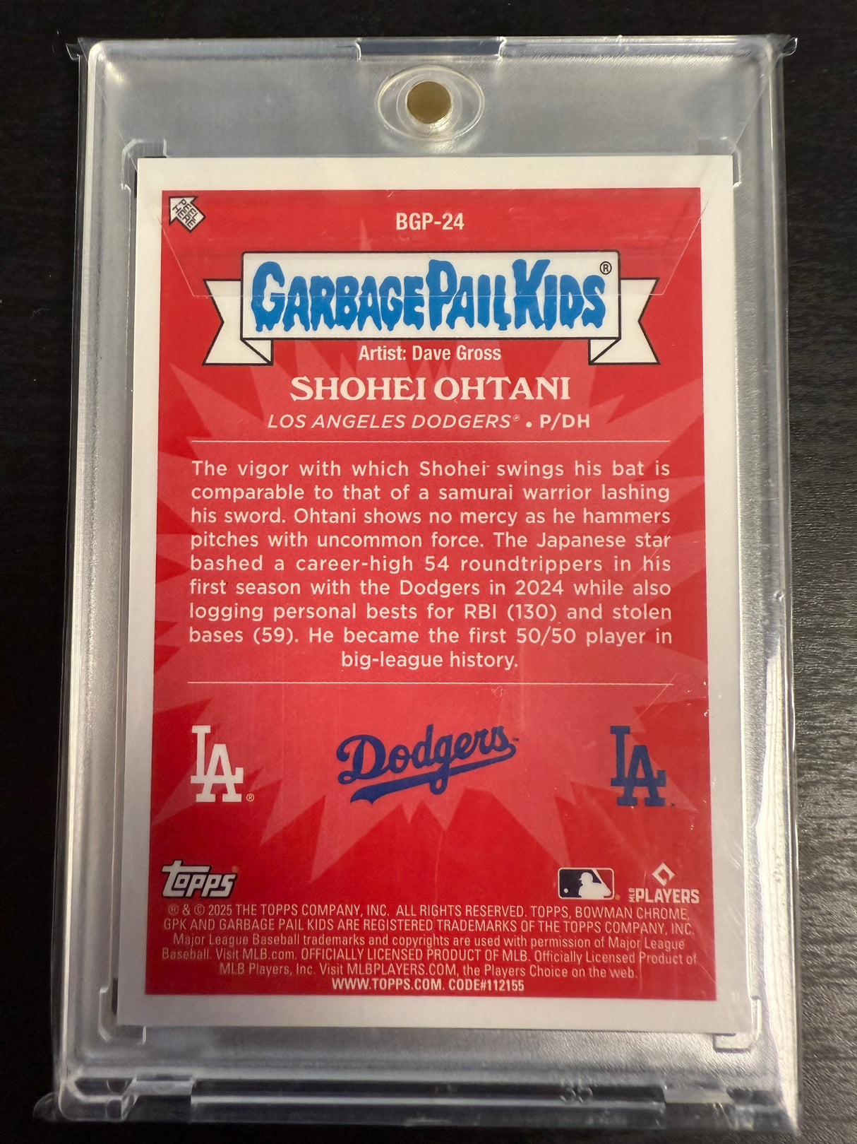 2025 Topps Bowman Chrome Samurai Shohei Garbage Pail Kid