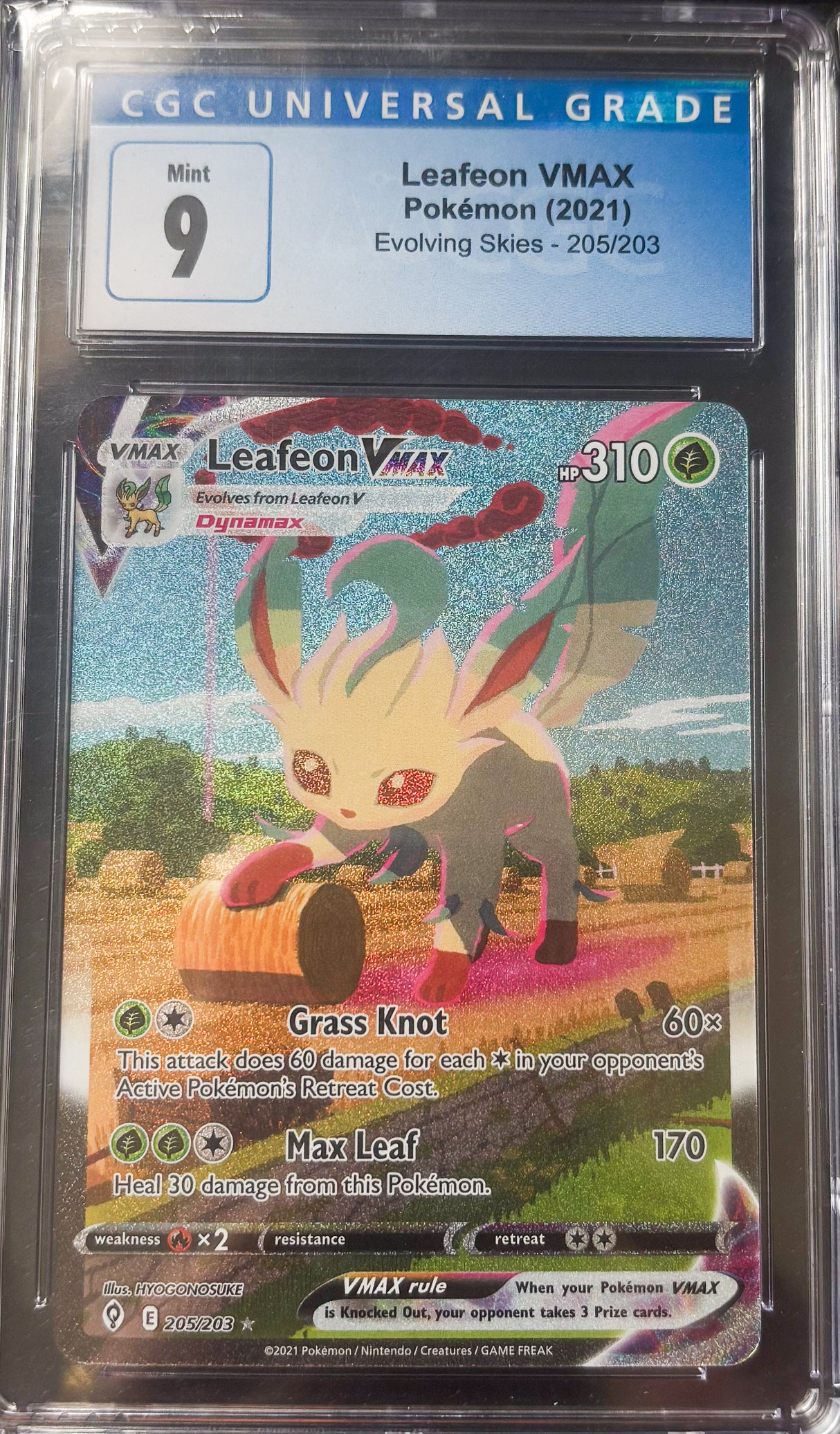 Leafeon VMAX (Alternate Art Secret) [Graded CGC 9] - SWSH07: Evolving Skies (SWSH07)