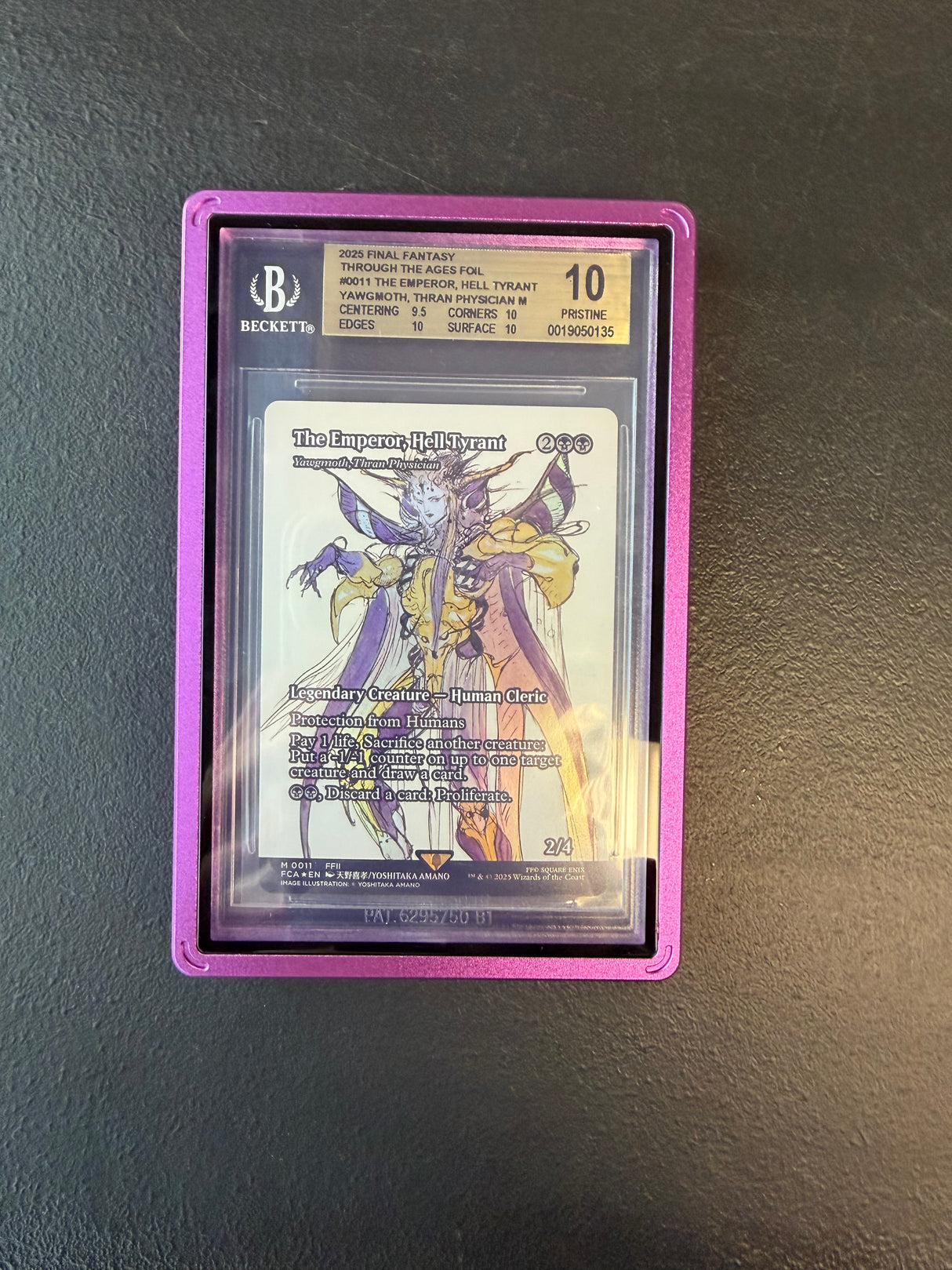 The Emperor, Hell Tyrant - Yawgmoth, Thran Physician (Showcase)- [Graded BGS 10] FINAL FANTASY: Through the Ages (FCA)