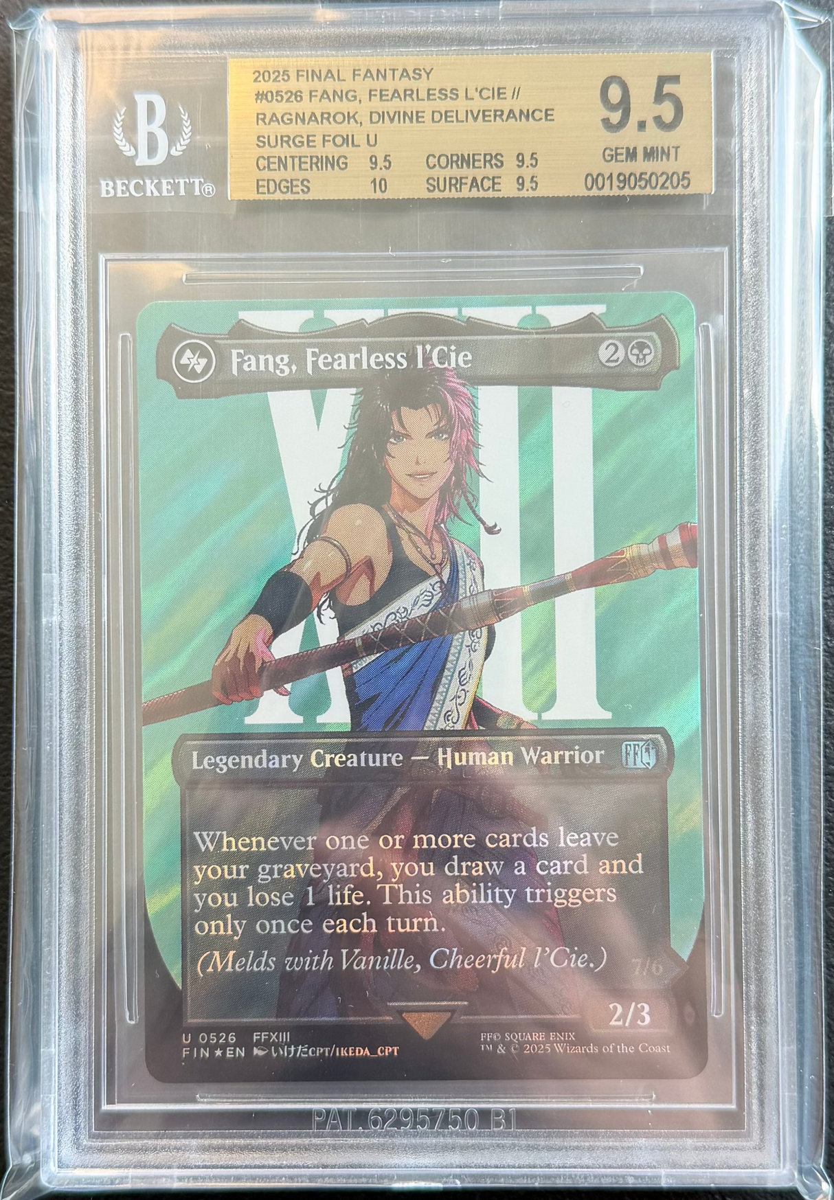 Fang, Fearless l'Cie #526 (Borderless) (Surge Foil) - [Graded BGS 9.5] FINAL FANTASY (FIN)