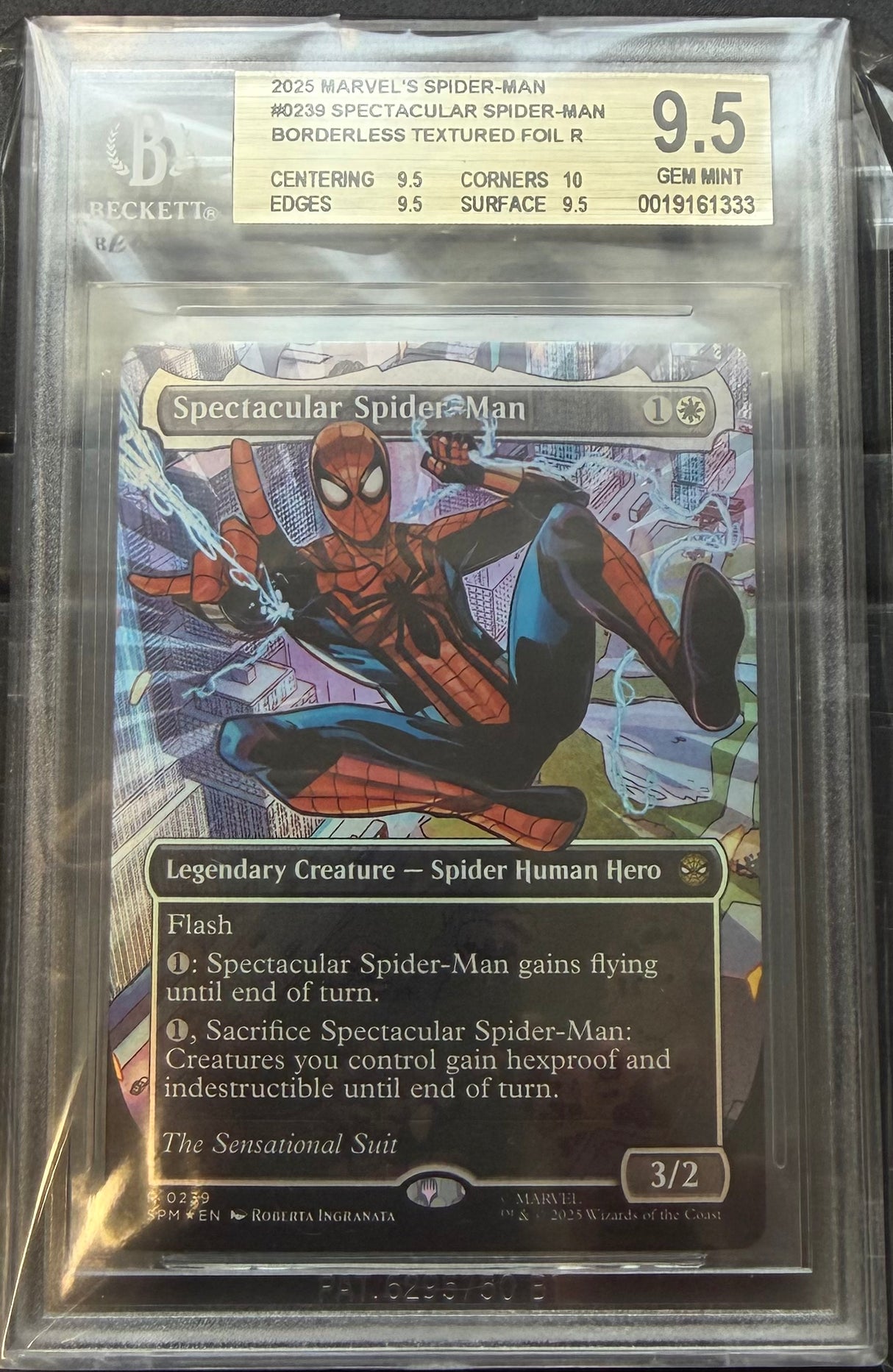 Spectacular Spider-Man #239 (Borderless) (Textured Foil) - [Graded BGS 9.5] Marvel's Spider-Man (SPM)