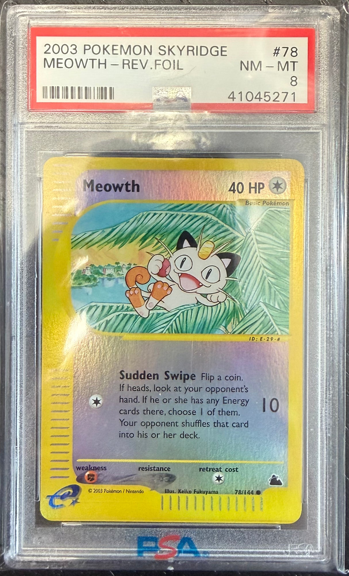Meowth #78 - [Graded PSA 8] Skyridge (SK)