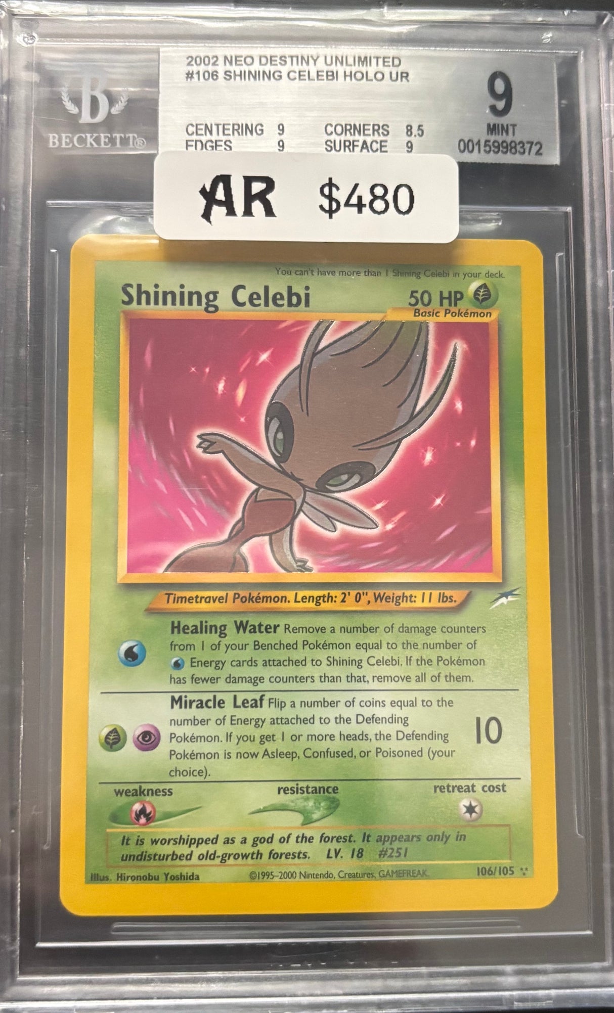 Shining Celebi - [Graded BGS 9] Neo Destiny (N4)