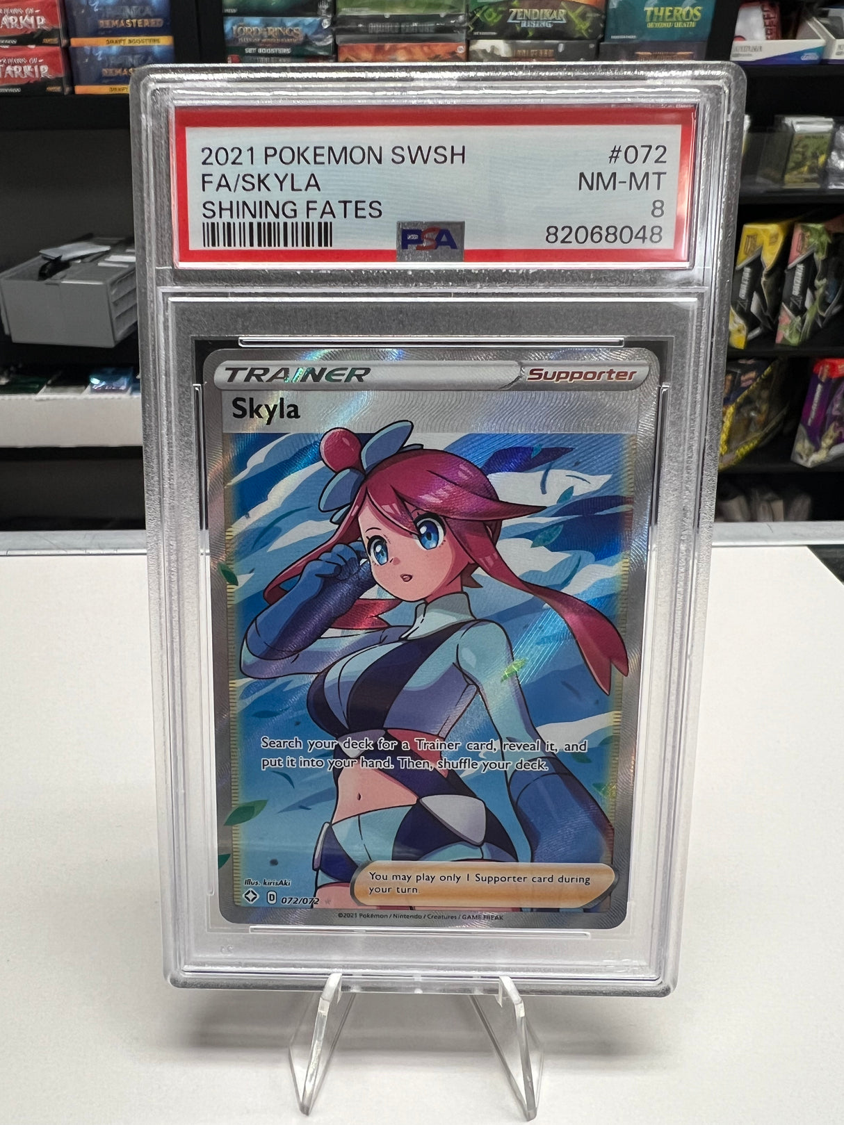 Skyla - [Foil, Full Art, Graded PSA 8] Shining Fates (SHF)