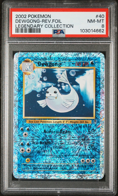 Dewgong #40 - [Reverse Holo, Graded PSA 8] Legendary Collection