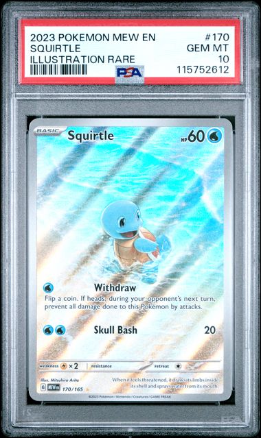Squirtle Illustration Rare #170 - [Graded PSA 10] Scarlet Violet 151 (Mew)