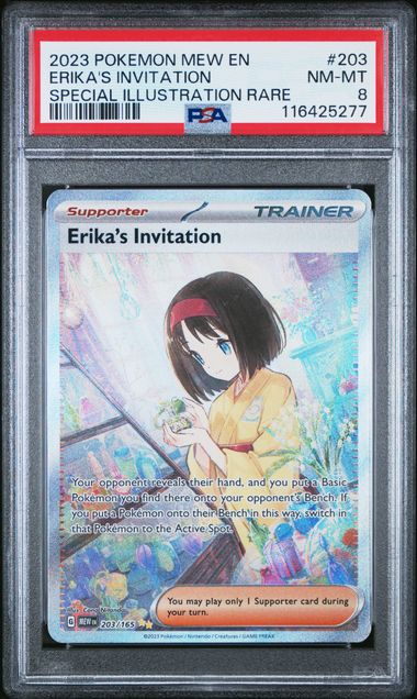 Erika's Invitation Special Illustration Rare #203 - [Graded PSA 8] Scarlet Violet 151 (Mew)