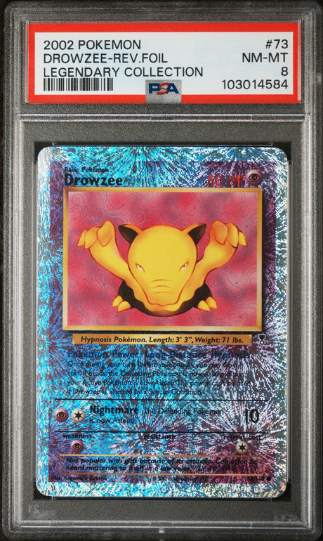 Drowzee #73 - [Reverse Holo, Graded PSA 8] Legendary Collection