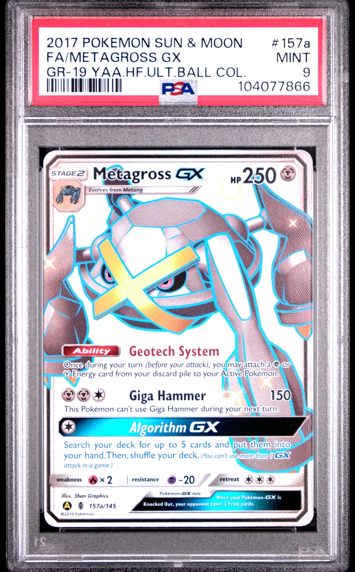 Metagross GX #157a - [Graded PSA 9] Sun & Moon Guardians Rising