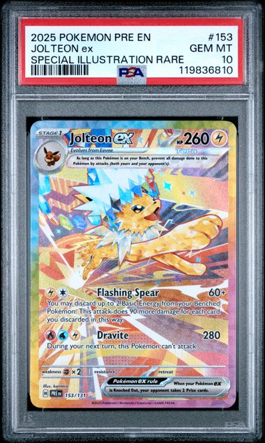 Jolteon ex #153 - [Graded PSA 10] SV: Prismatic Evolutions (PRE)