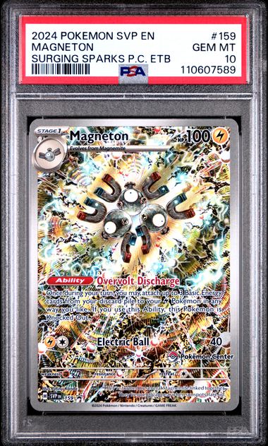 Magneton Surging Sparks (Pokemon Center Elite Trainer Box) #159 - [Graded PSA 10] Sv Black Star Promo (Copy)