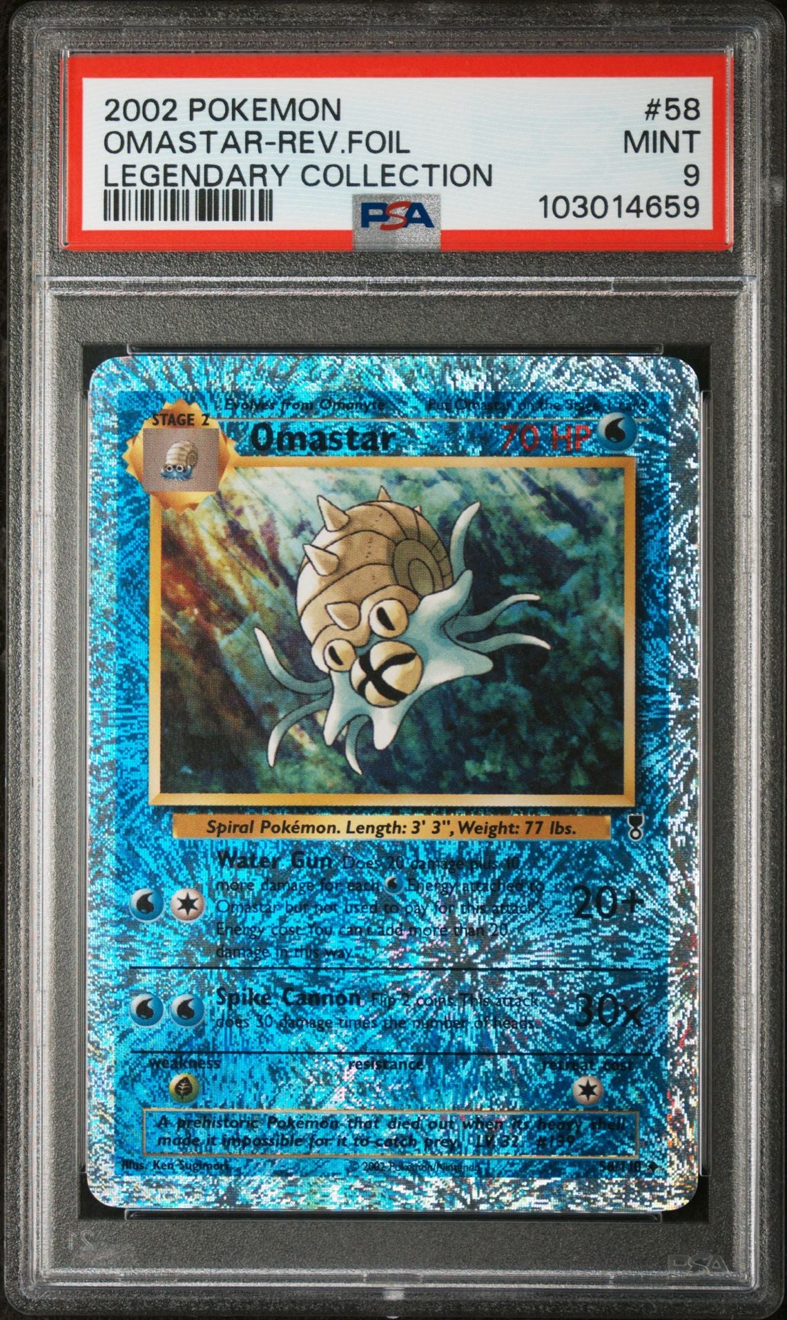 Omastar #58 - [Reverse Holo, Graded PSA 9] Legendary Collection