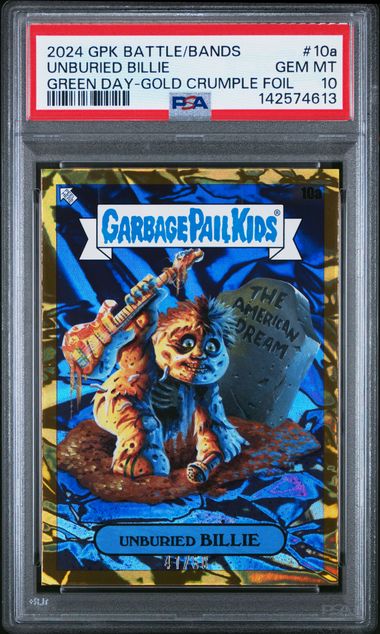 Unburied Billie #10a - [Graded PSA 10] Garbage Pail Kids Green Day Battle of the Band Album Art (Copy)