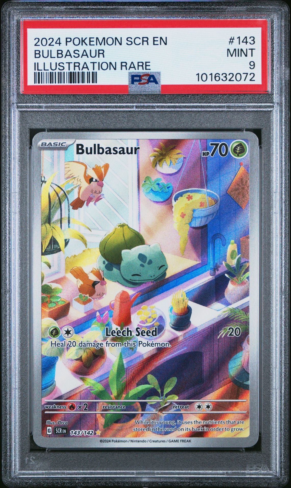 Bulbasaur Illustration Rare #143 - [Graded PSA 9] Stellar Crown